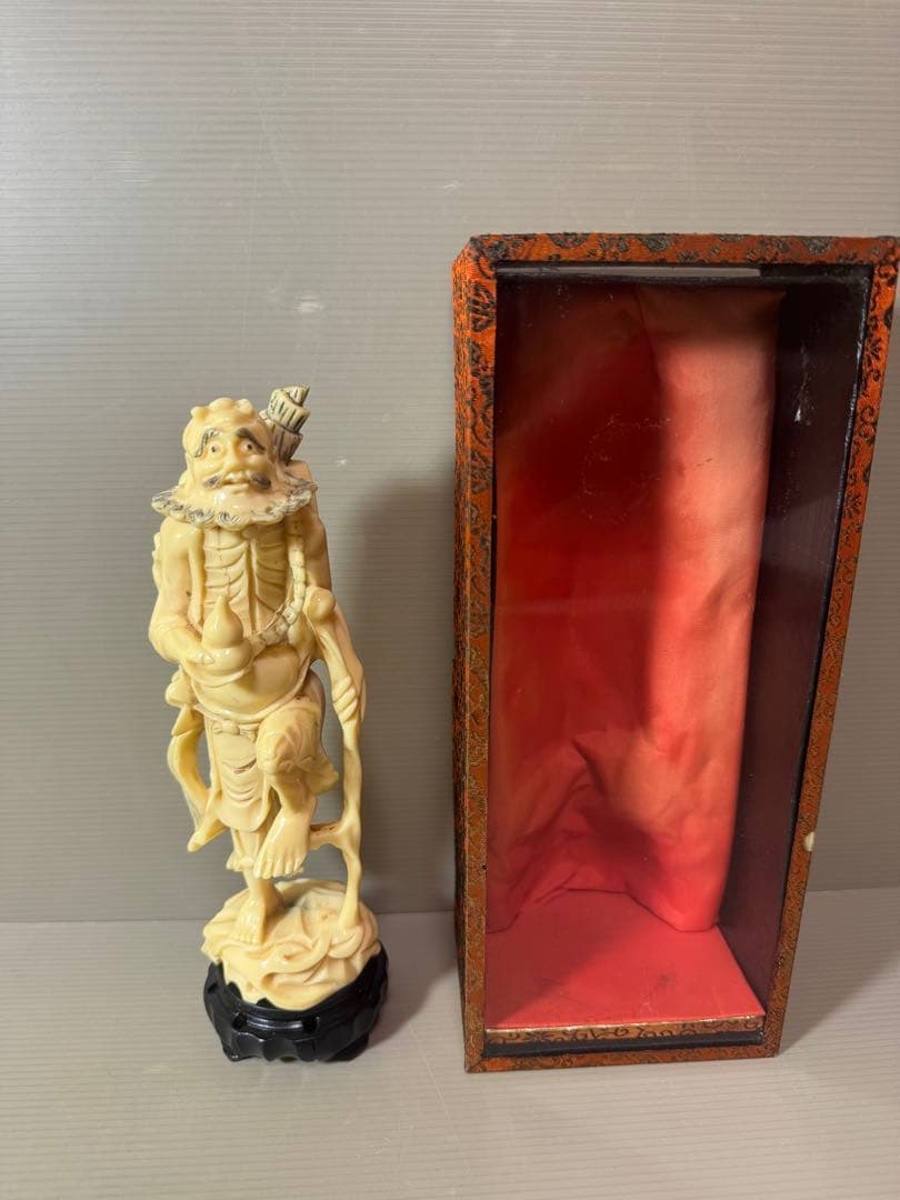 2875 根付　老人　置物　骨董品　時代物