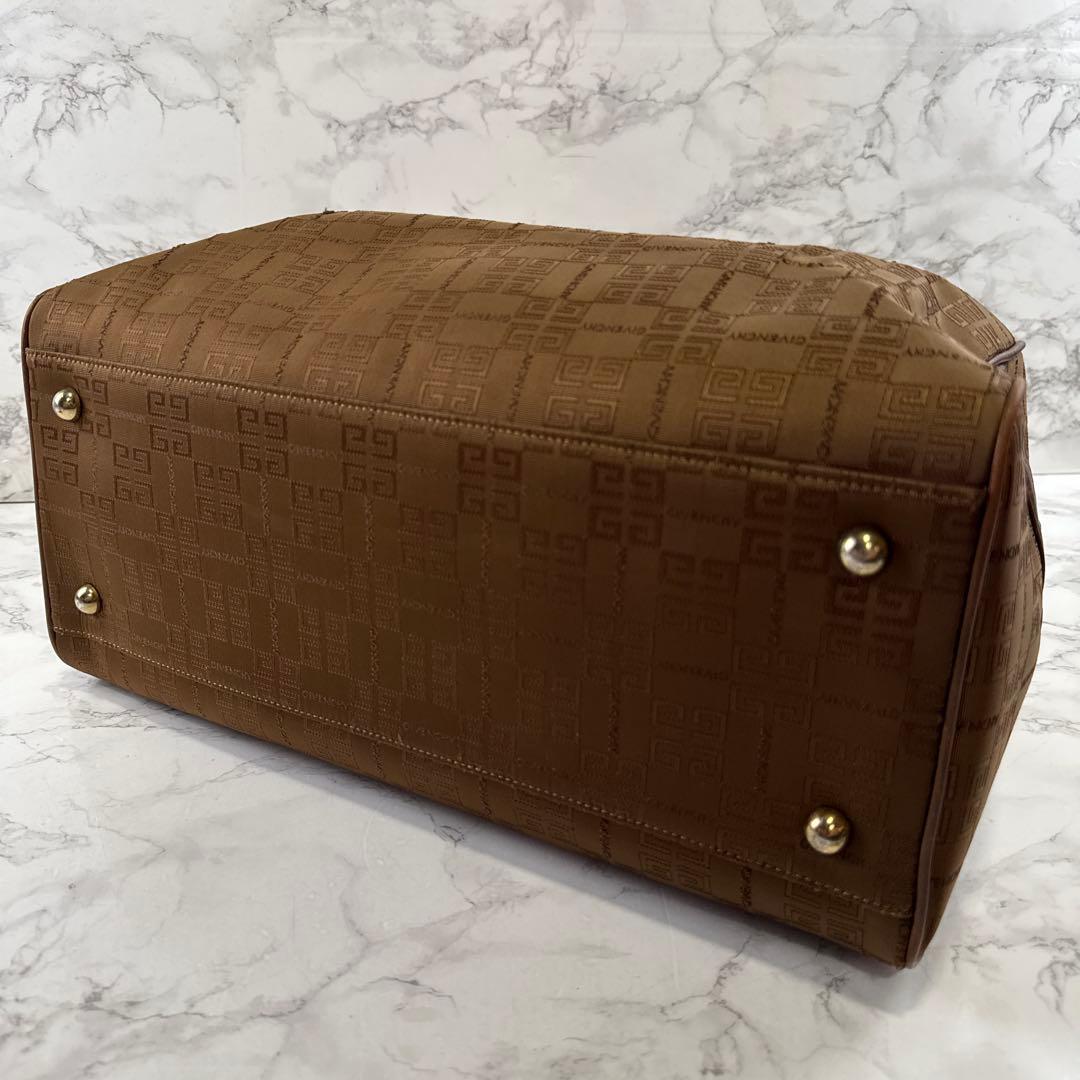 デッドストックGIVENCHY ジバンシィ 総柄ジャガード×本革 ボストンバッグ