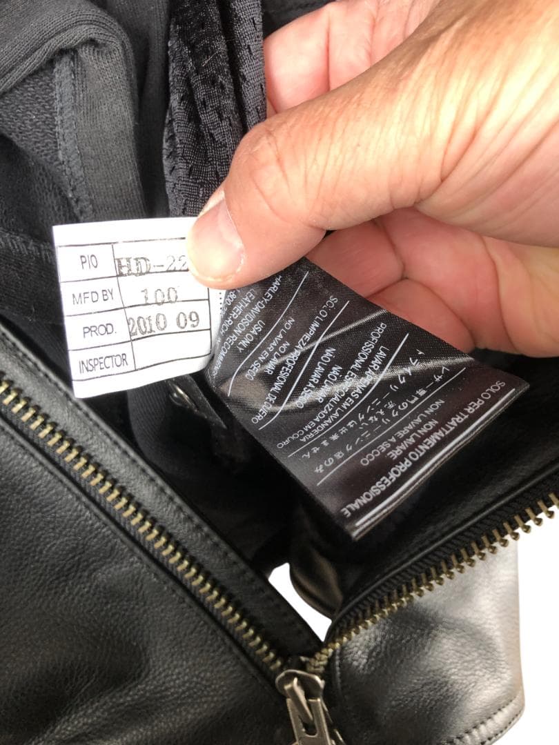 新品 Harley-Davidson フード付きライダースレザージャケット XL