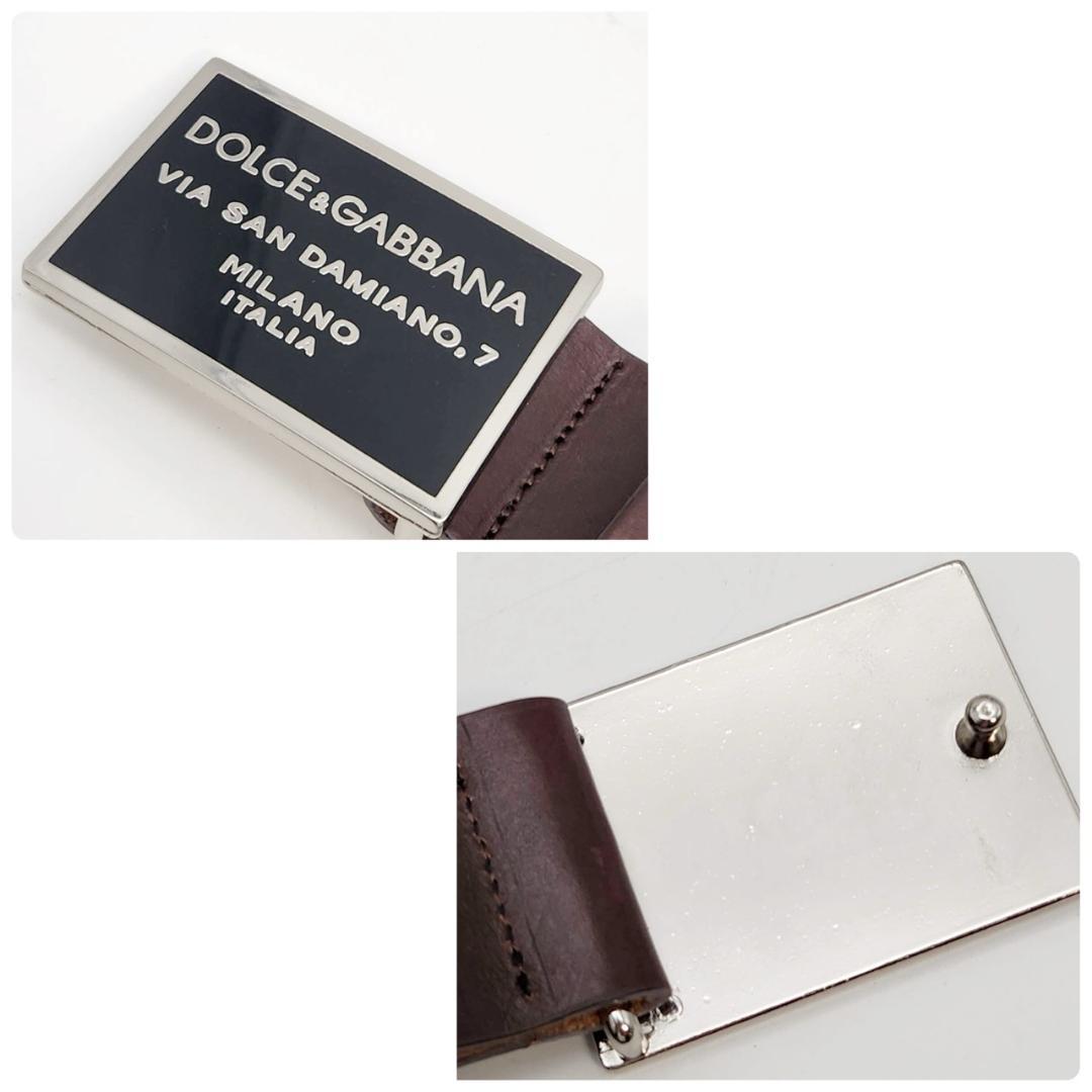 ドルチェアンドガッバーナ ベルト メンズ W95-105cm ロゴバックル 美品