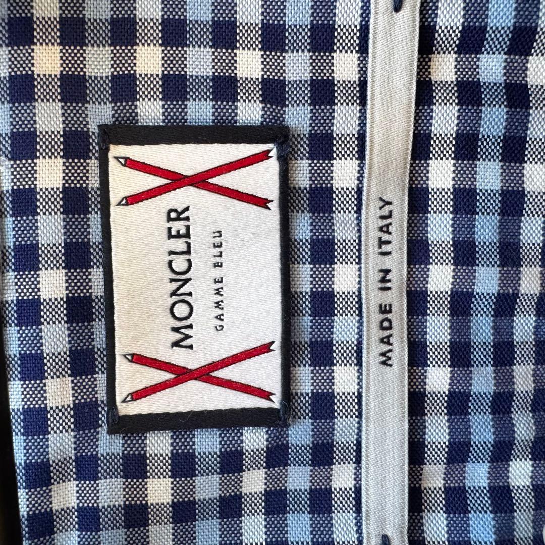 た*か様 ⭐︎極美品⭐︎MONCLER チェック柄 長袖シャツ ネイビー/ホワイ