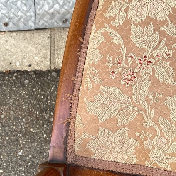 イギリスアンティーク　アームチェア　ロココ調　クラシック　象嵌　ダイニング