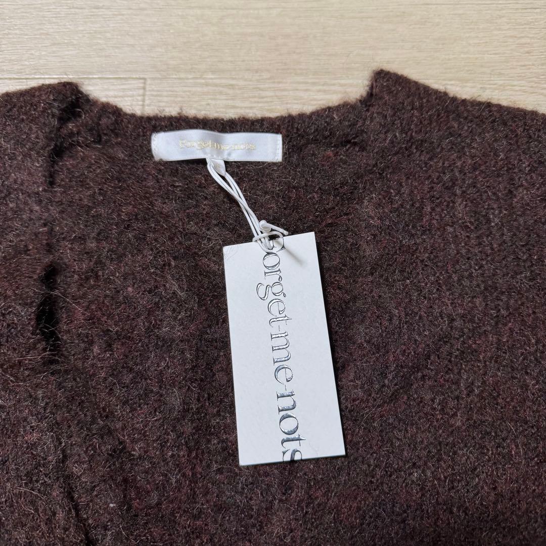 Forget-me-nots フォーゲットミーノッツ Vネック ニット ブラウン