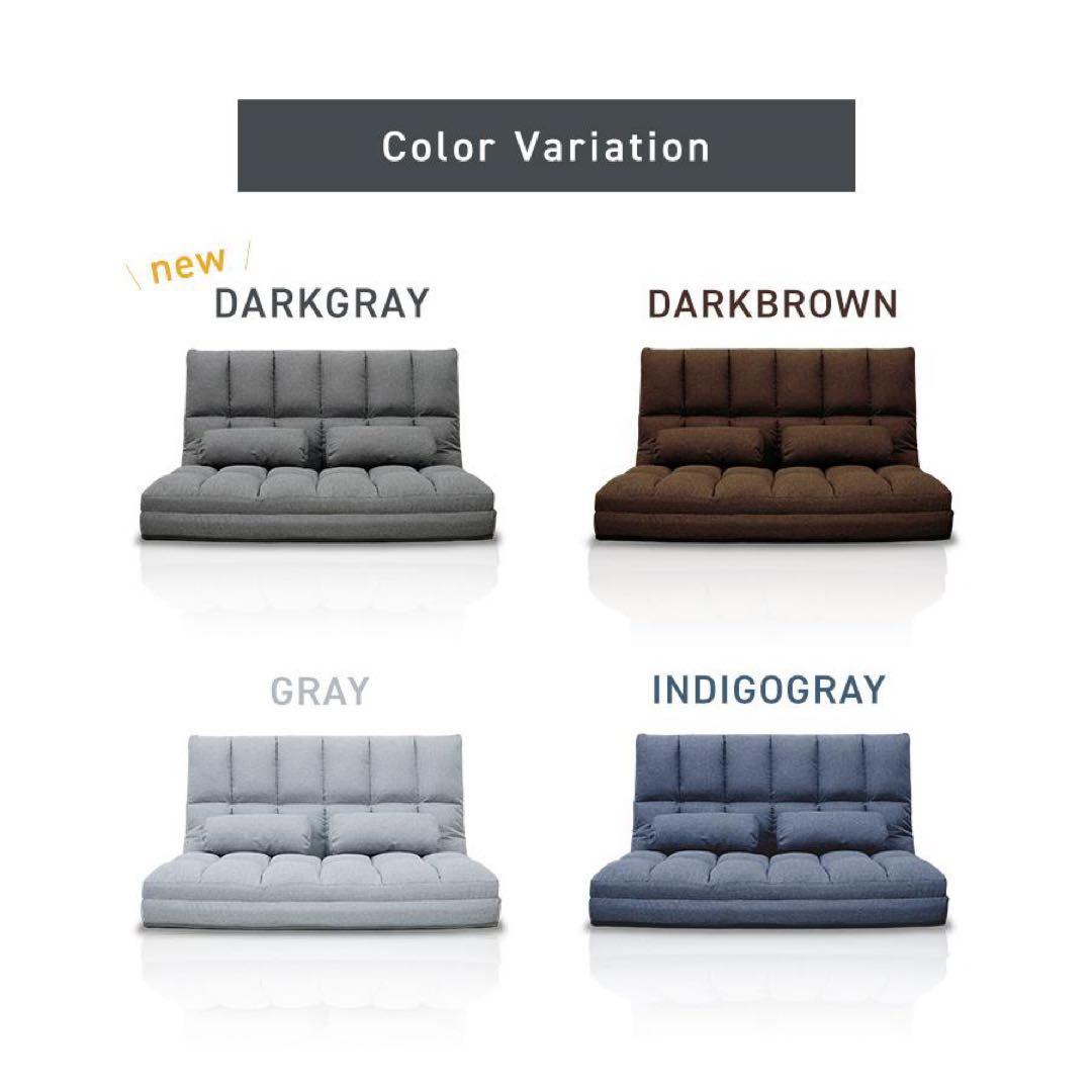 【新品】幅130cmソファーベッド 2人掛け ローソファー 折りたたみ 3way