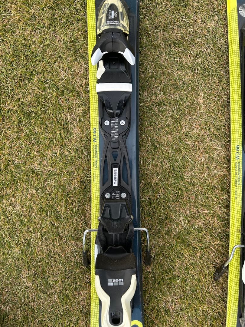 最終値下げ　ロシニョール　ショートスキー板 イエロー/ブラック バインディング付