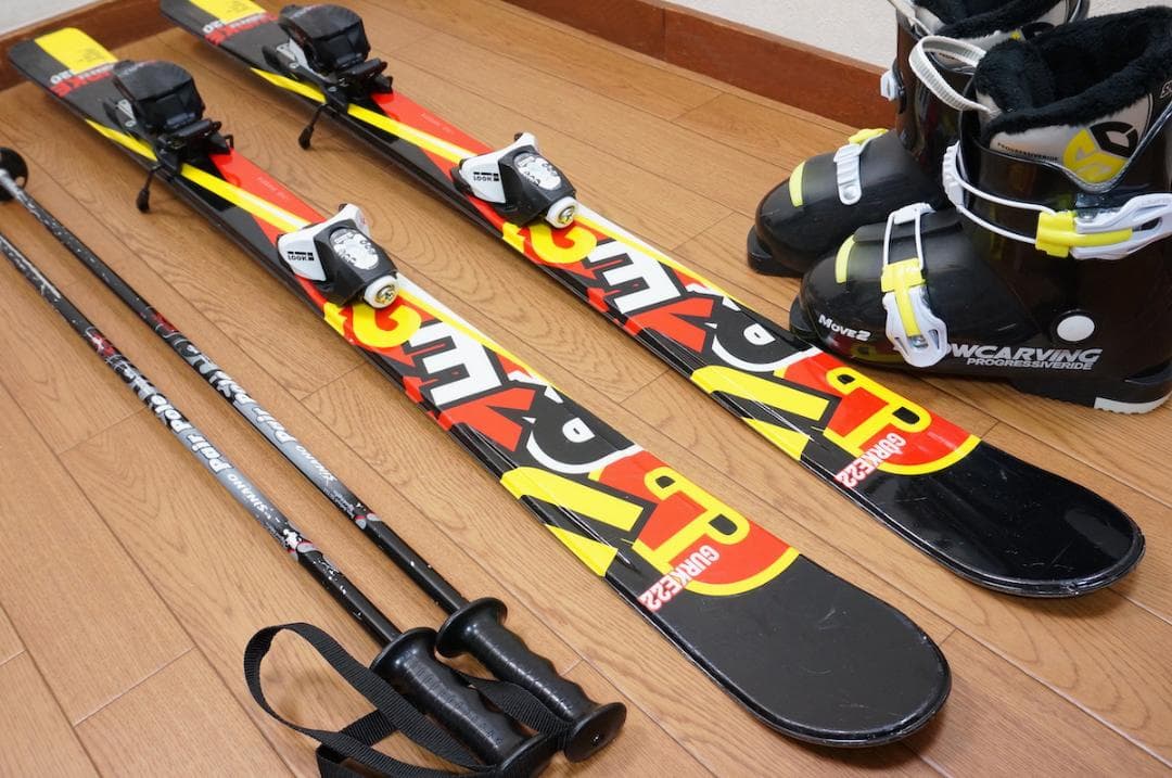 メンテ済 120cm 靴21cm GURKE 22 スキーセット