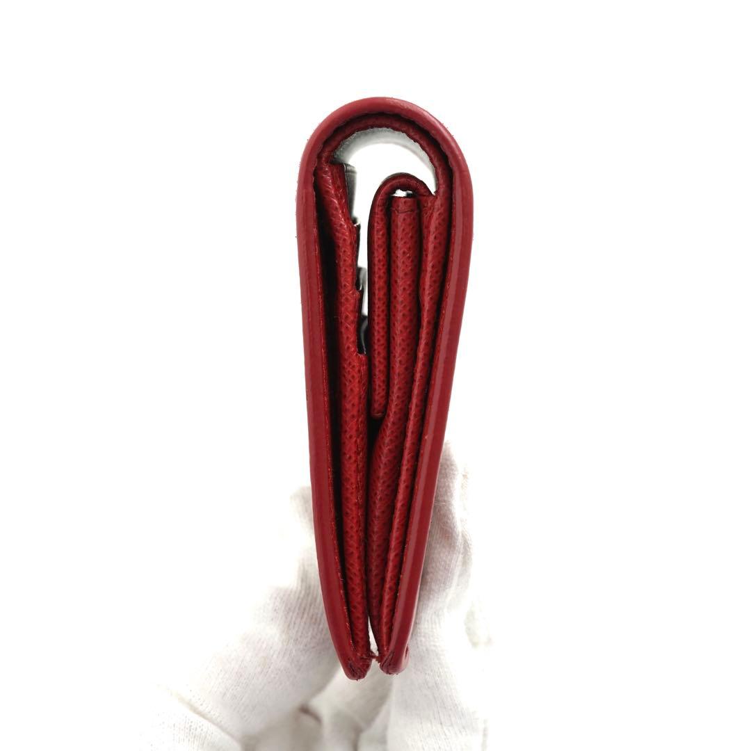 ✨未使用に近い✨　PRADA ミニ財布　サフィアーノレザー　サフィアーノ　レッド