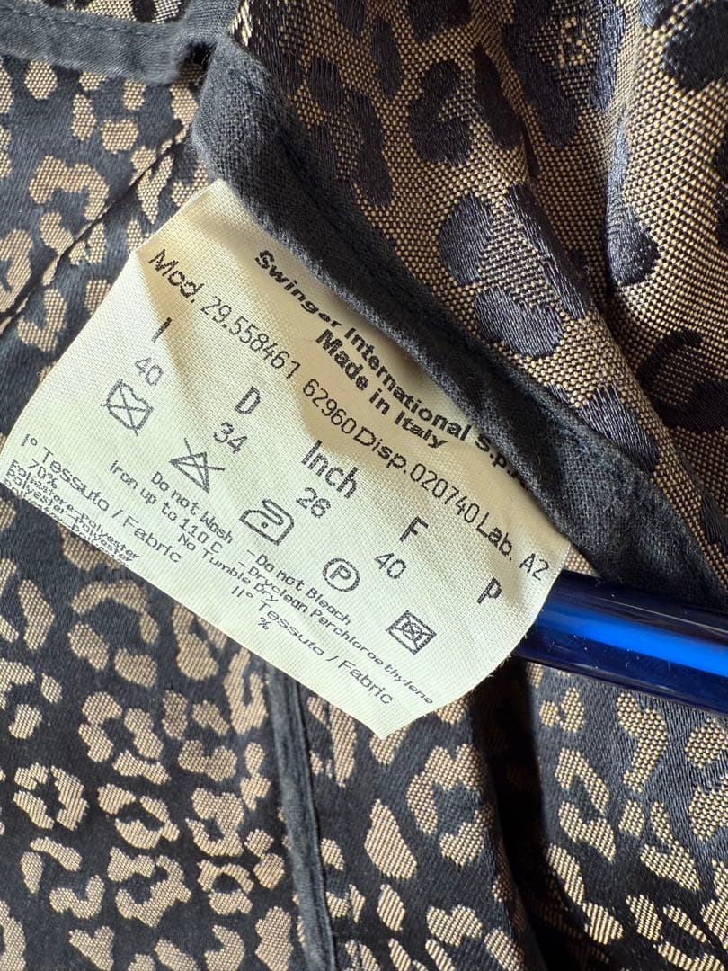 フェンディ トレンチコート　ロング　レオパード　タグつき