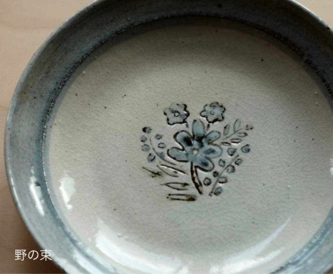 Scope 東屋　伊賀石本　花絵皿　野の束　七寸半　未使用品