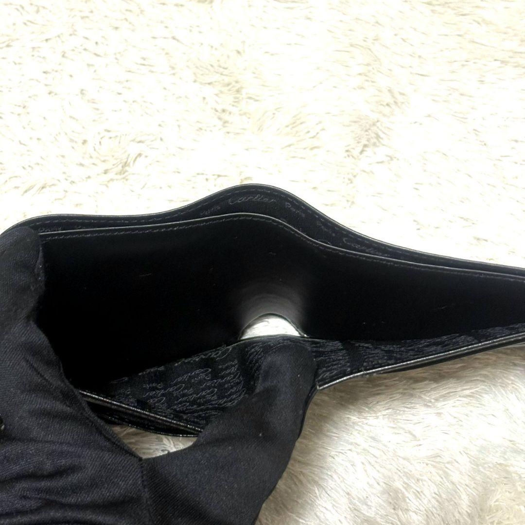 美品 Cartier カルティエ パシャ レザー コンパクト財布 ブラック 黒