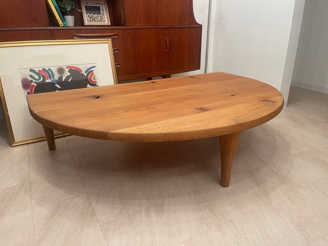 飛騨産業　森のことば　半円型テーブル