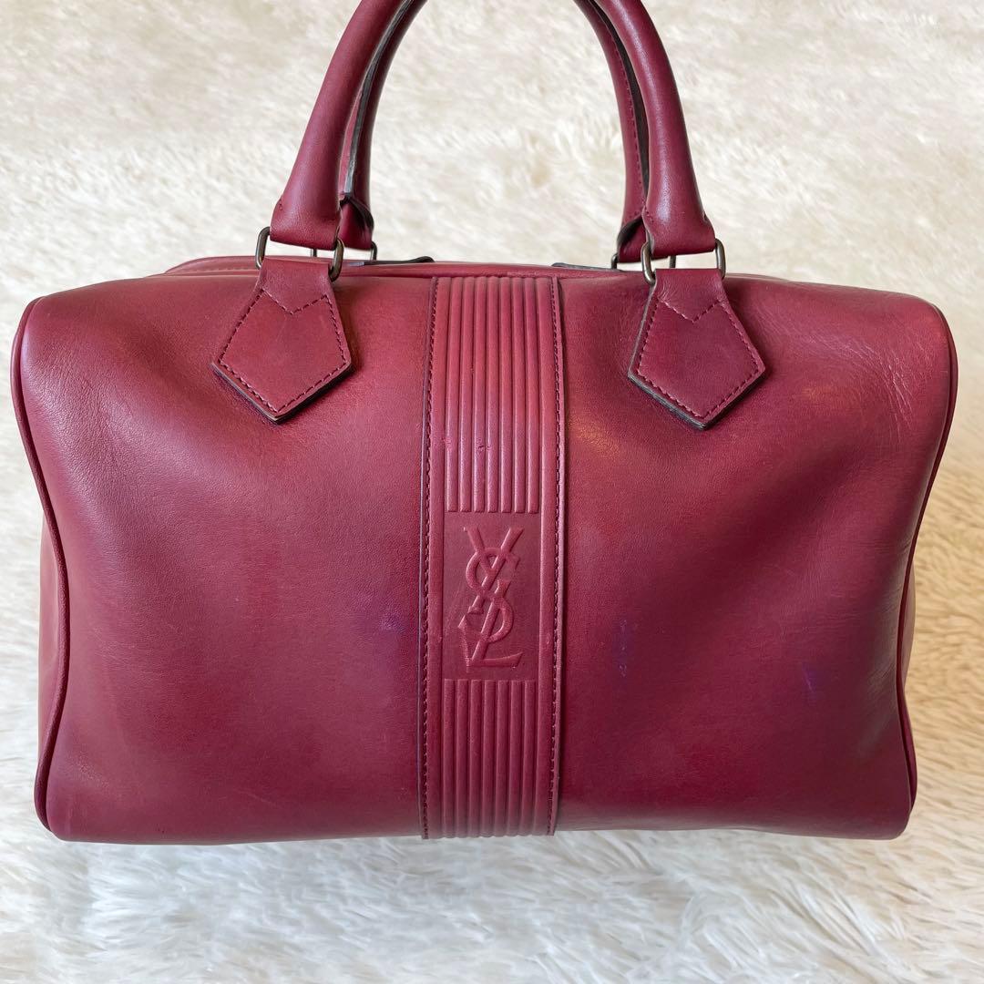 良品★SAINT LAURENT ✨イヴ・サンローラン　レザー ミニボストン