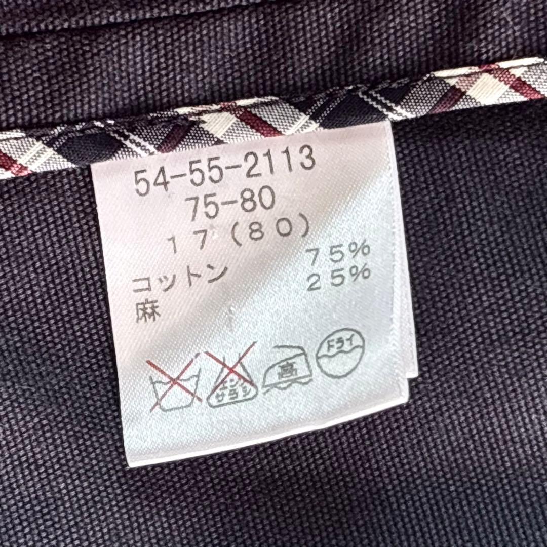 大きいサイズ♡ニューヨーカー　ステンカラー　コート　ブラック　綿麻　春秋