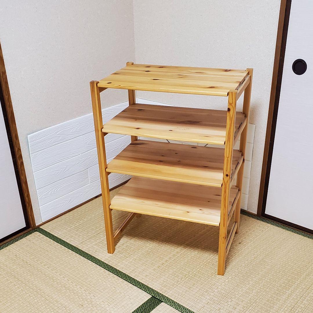 無印良品　パイン材ユニットシェルフ・５８ｃｍ幅・小　追加棚板付き