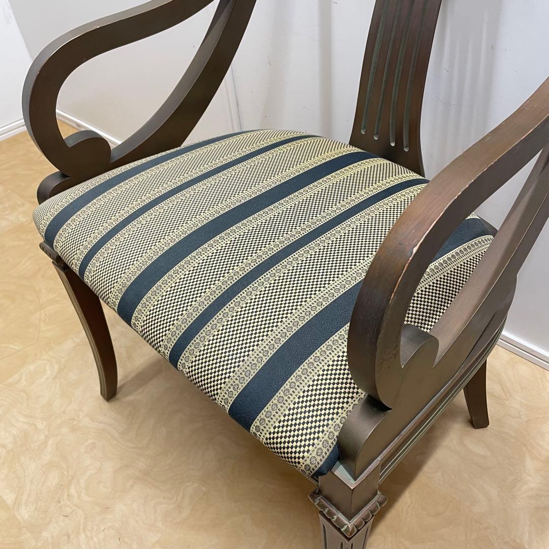 アンティーク調アームチェア①ダイニングチェア チェア 椅子 イス ロココ調