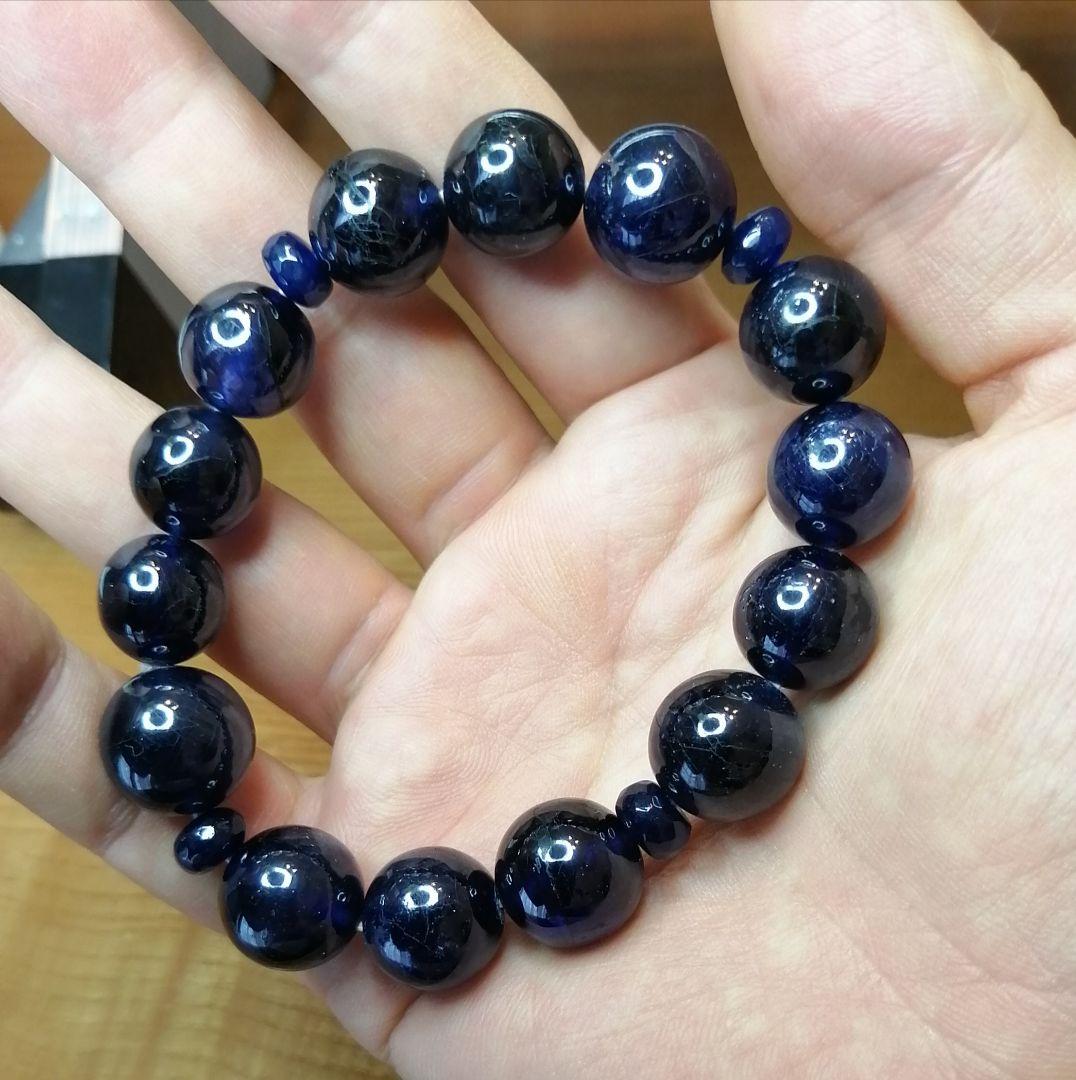 大玉！レア！美しい！！貴重なダークサファイアブレスレット！！