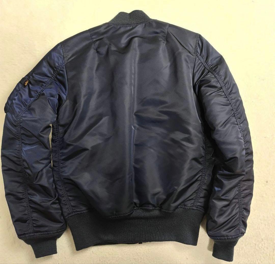 【超美品】ALPHA現行タグMA-1 フライトジャケットネイビーSサイズ
