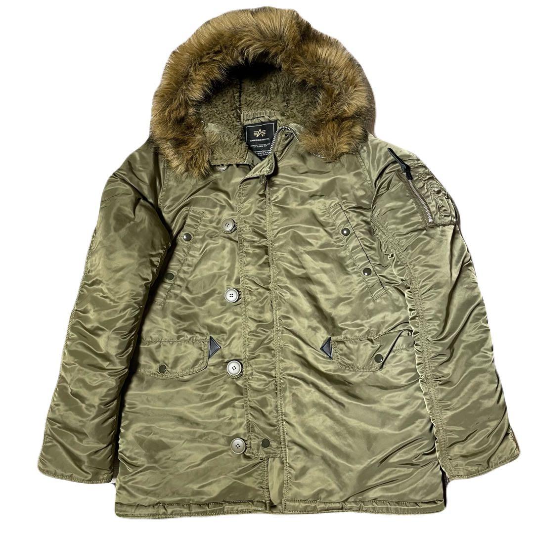 【美品】アルファインダストリーズ N-3Bフライトジャケット カーキ alpha