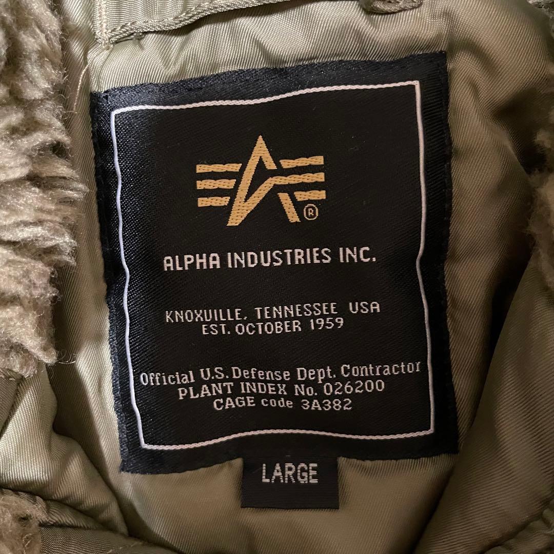 【美品】アルファインダストリーズ N-3Bフライトジャケット カーキ alpha