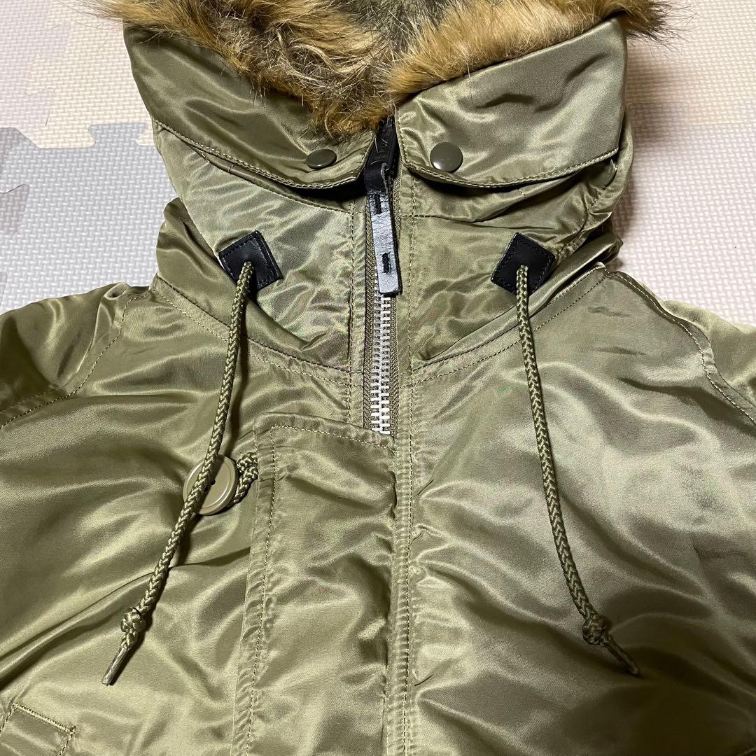 【美品】アルファインダストリーズ N-3Bフライトジャケット カーキ alpha