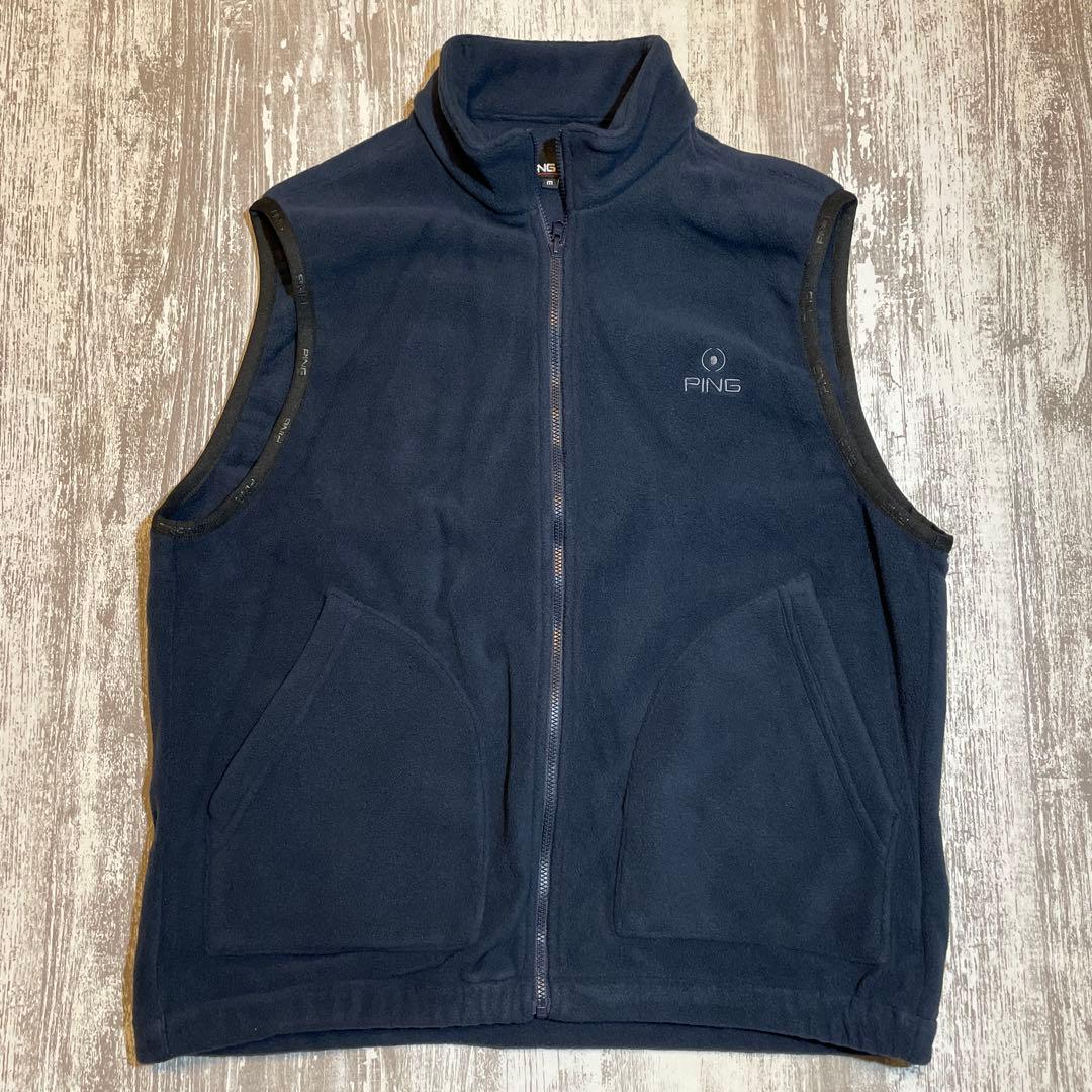PING ピン　ゴルフウェア　メンズ 3WAY ブルゾン Mサイズ　ネイビー