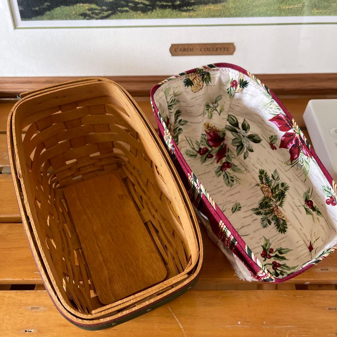 ロンガバーガー　クリスマスバスケット　バスケット　かご　アンティーク