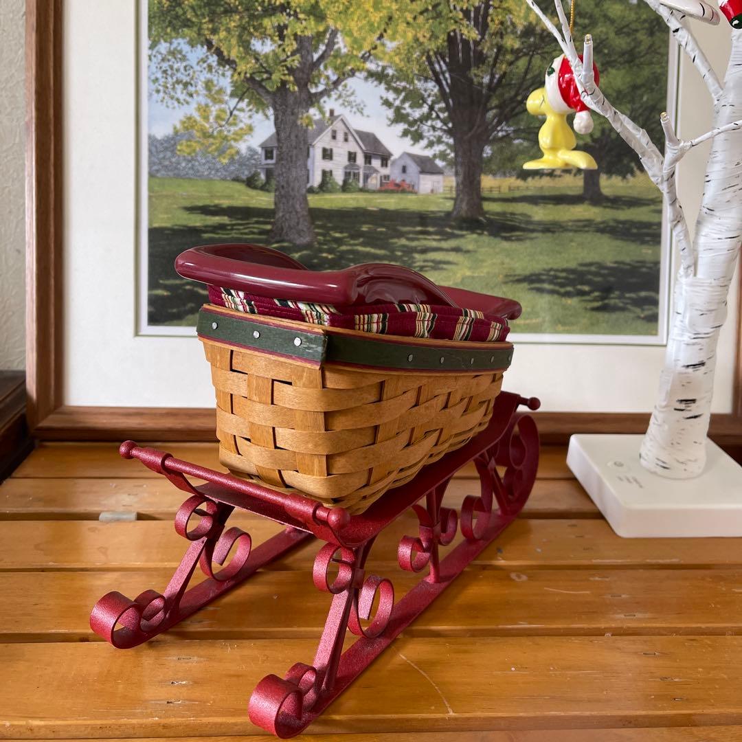 ロンガバーガー　クリスマスバスケット　バスケット　かご　アンティーク