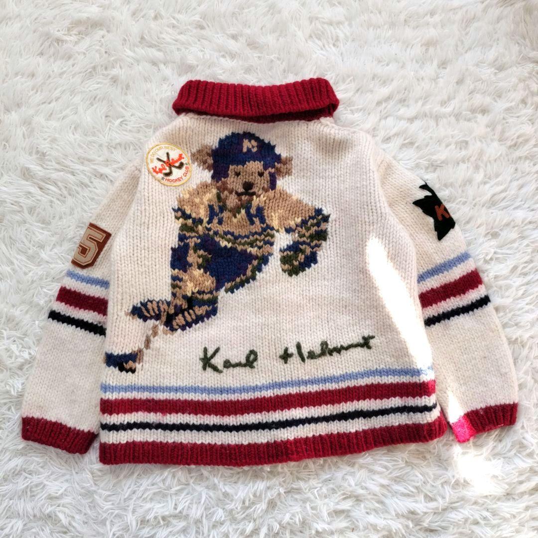 【希少】カールヘルム カウチンセーター テディベア ワッペン ユニセックス