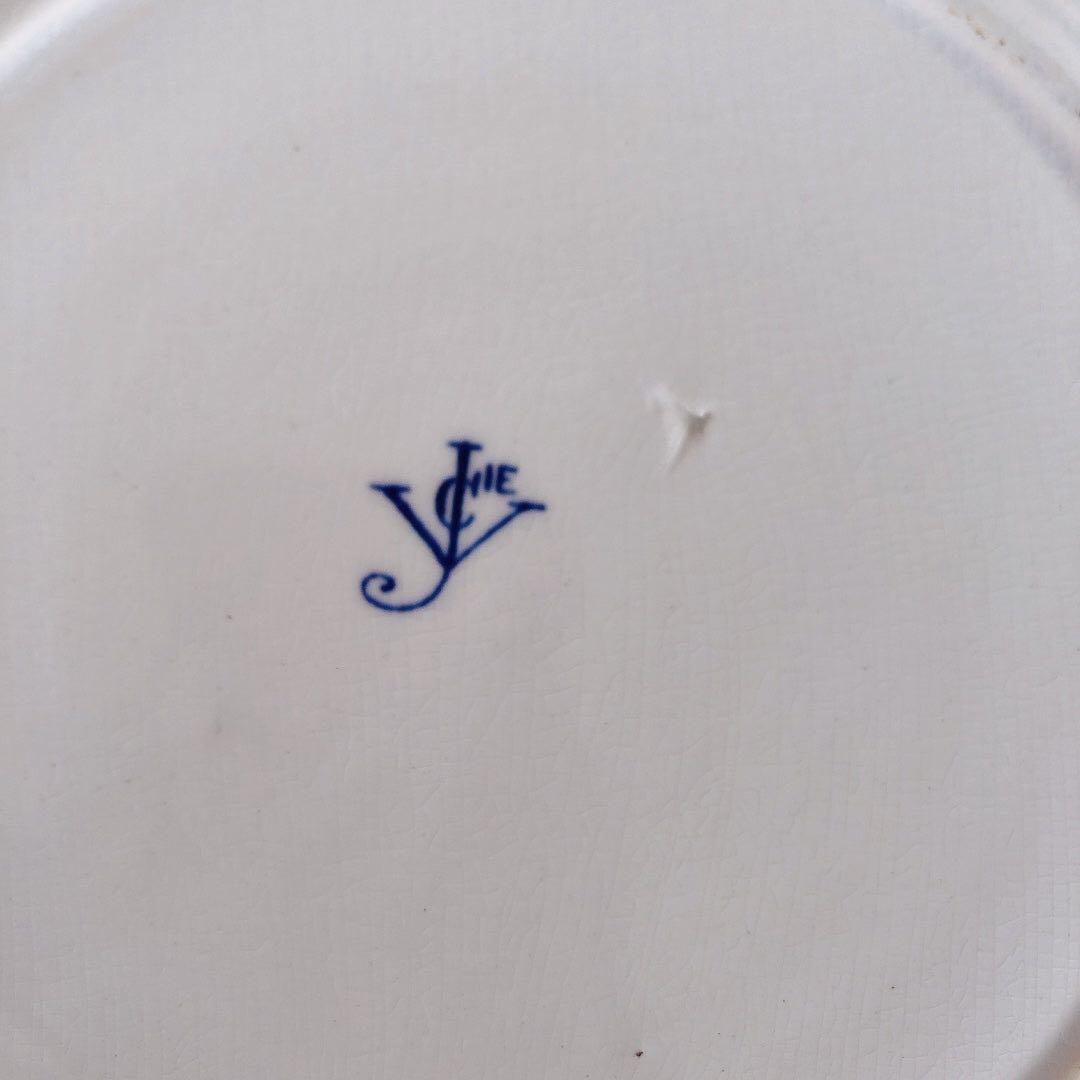 ヴィエイヤーボルドー ムスティエ ディナープレート F フランスアンティーク食器