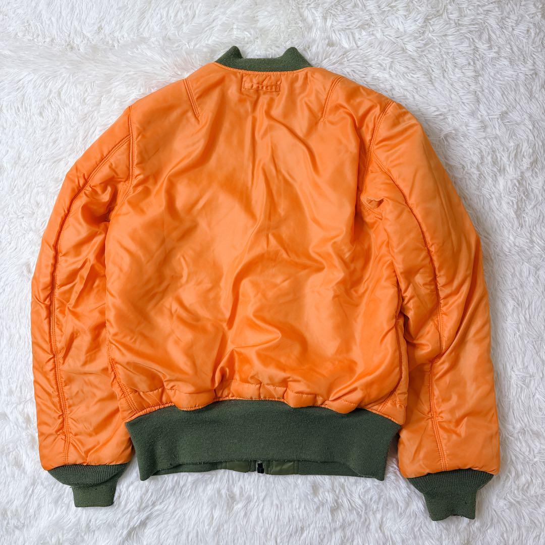 アルファ MA-1 フライトジャケット 緑 Lサイズ 中綿 y2k 短丈