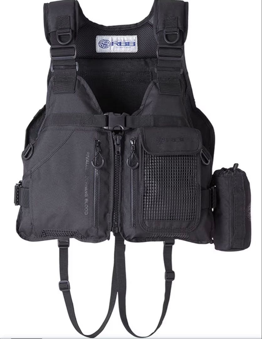 新品　RBB ロックショアショートベスト ブラック/ブラック フリー