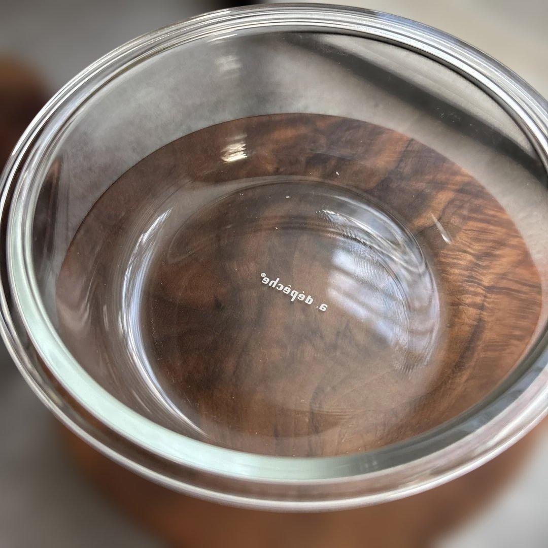 a.depeche アデペシュ ヌーン ガラス×ウォルナット 保存容器 3個