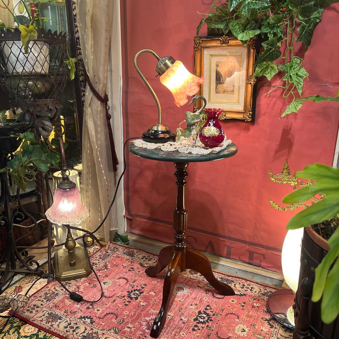 Sale アンティーク　大理石トップ　アクセントスタンド　サイドテーブル　花台