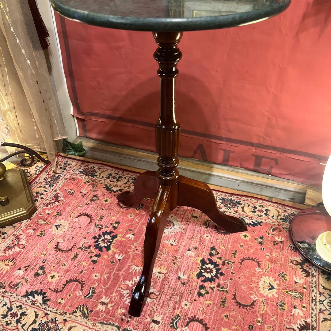 Sale アンティーク　大理石トップ　アクセントスタンド　サイドテーブル　花台