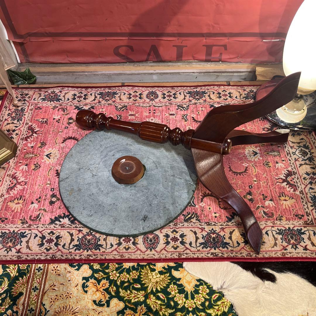 Sale アンティーク　大理石トップ　アクセントスタンド　サイドテーブル　花台