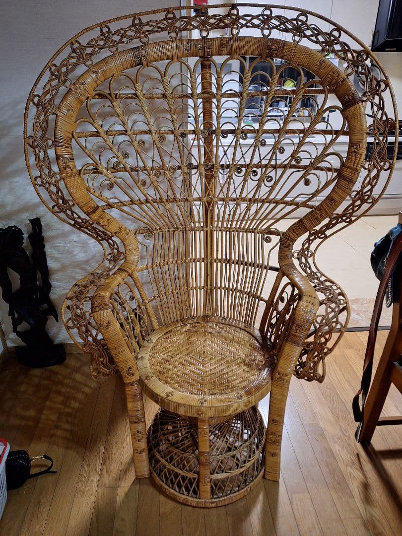 ジュジュ　ピーコックチェア　エマニエルチェア　藤家具　ラタン　送料込み