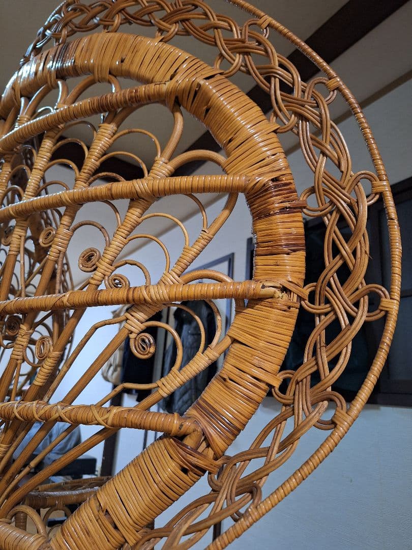 ジュジュ　ピーコックチェア　エマニエルチェア　藤家具　ラタン　送料込み