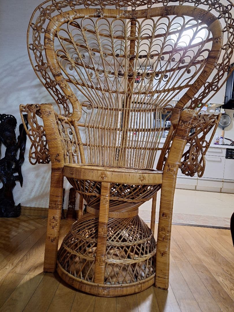 ジュジュ　ピーコックチェア　エマニエルチェア　藤家具　ラタン　送料込み