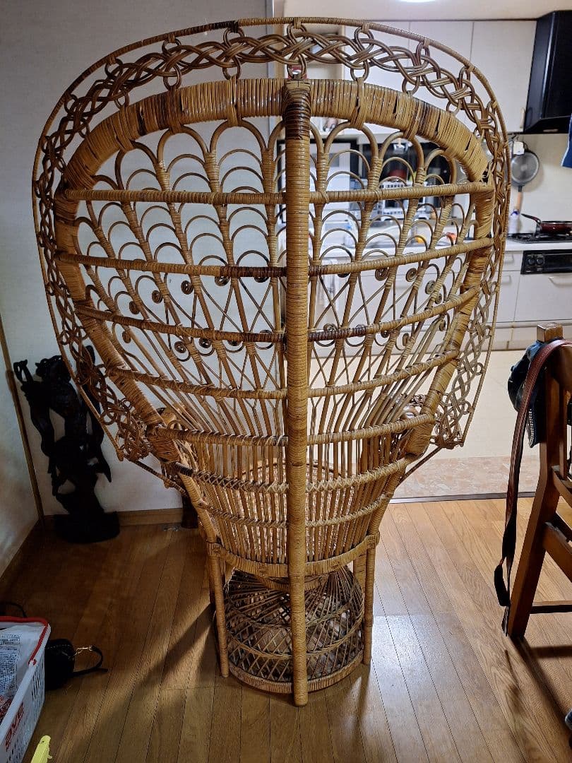 ジュジュ　ピーコックチェア　エマニエルチェア　藤家具　ラタン　送料込み