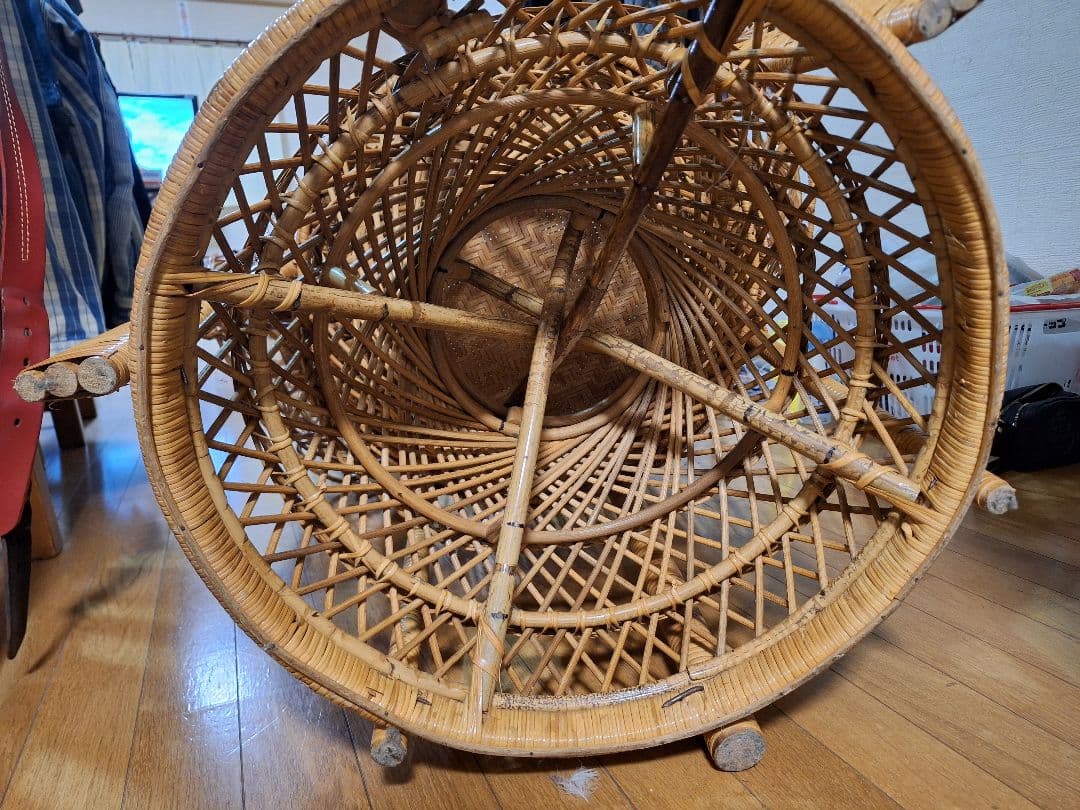 ジュジュ　ピーコックチェア　エマニエルチェア　藤家具　ラタン　送料込み