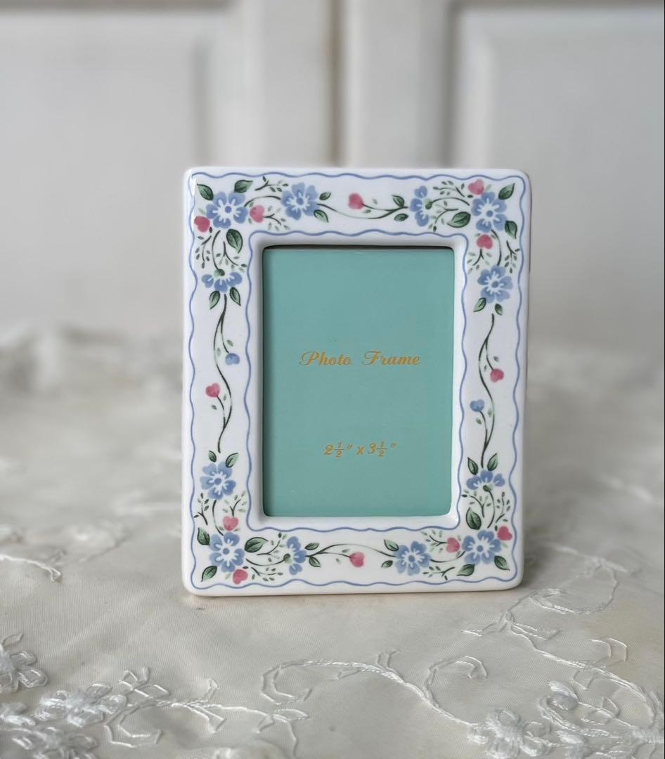 【おまとめ12個入り】フォトフレーム□型 写真立て　陶器