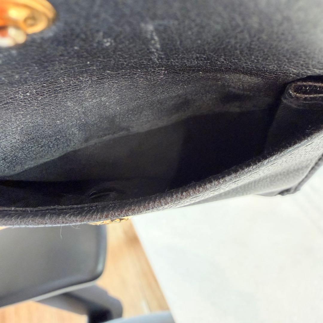 PRADA 黒 三つ折り財布 ブラック プラダ ウォレット ハイブラ