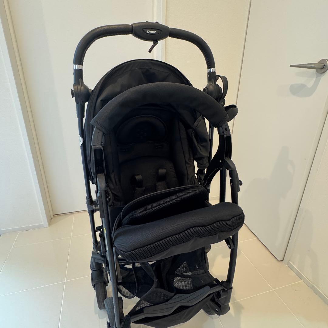 美品 ピジョン ランフィ リノン8 ブラック ベビーカー　シロさん専用