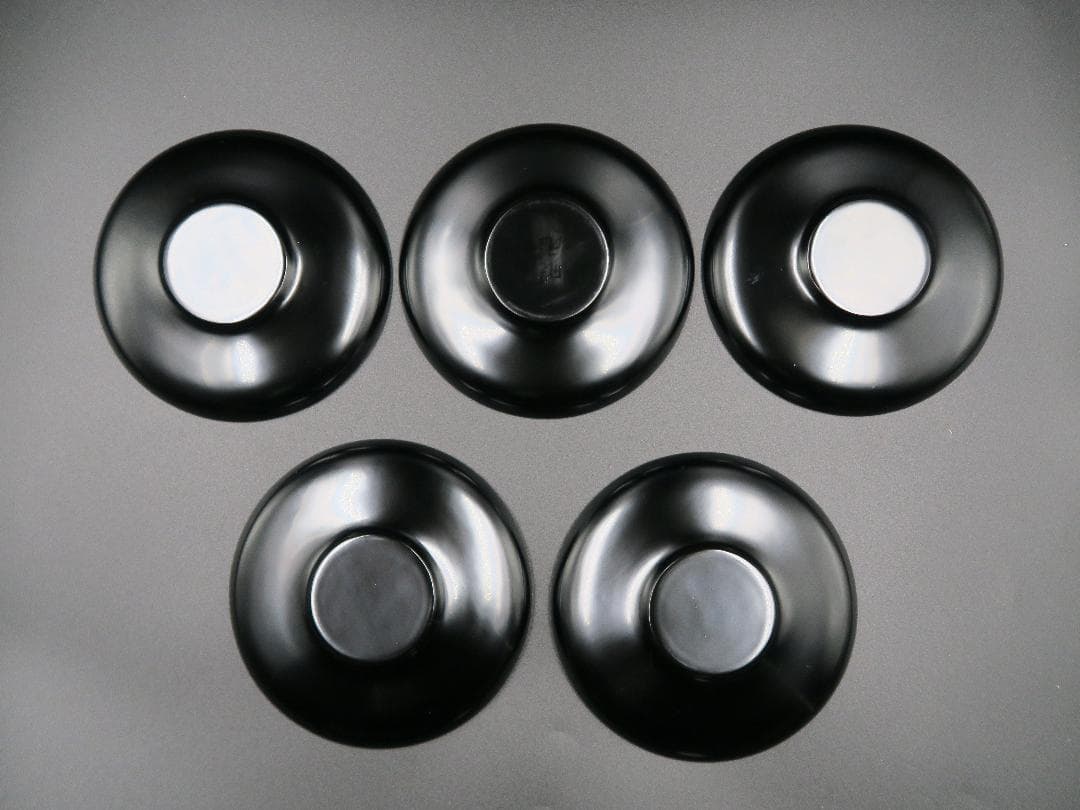 【輪島塗】沈赤牡丹彫 塩安謹製 二段重箱 茶托 銘々皿 五客揃まとめて 共箱