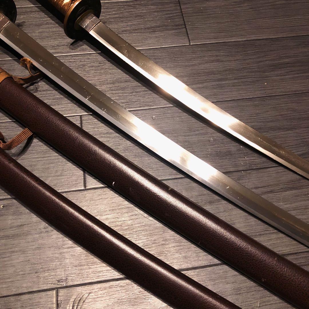 高級模造刀　茶拵え　脇差　大小2本セット 太刀　居合刀
