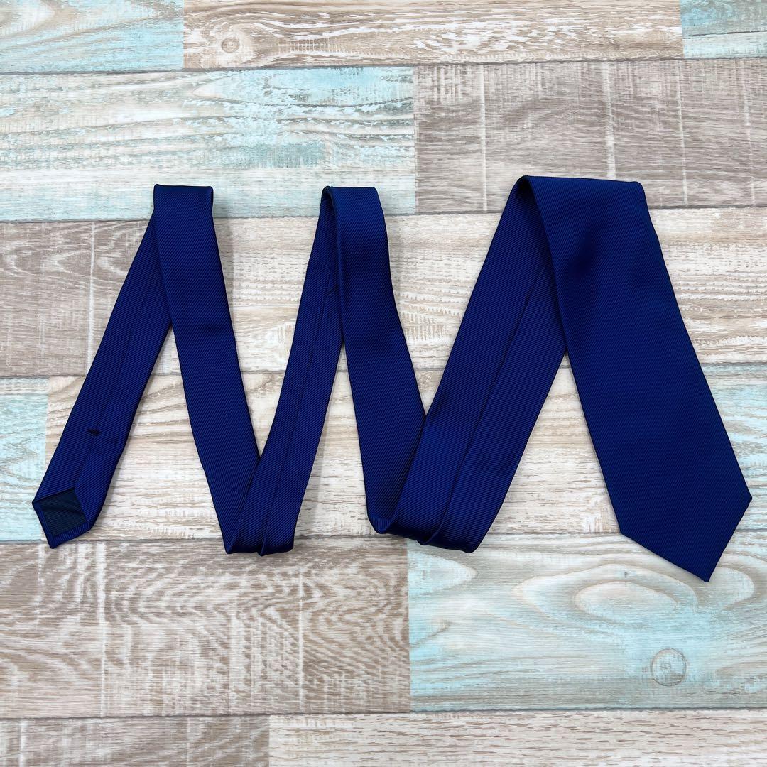 【美品】トムフォード　ネクタイ　ブルー系　ソリッドタイ　高級シルク