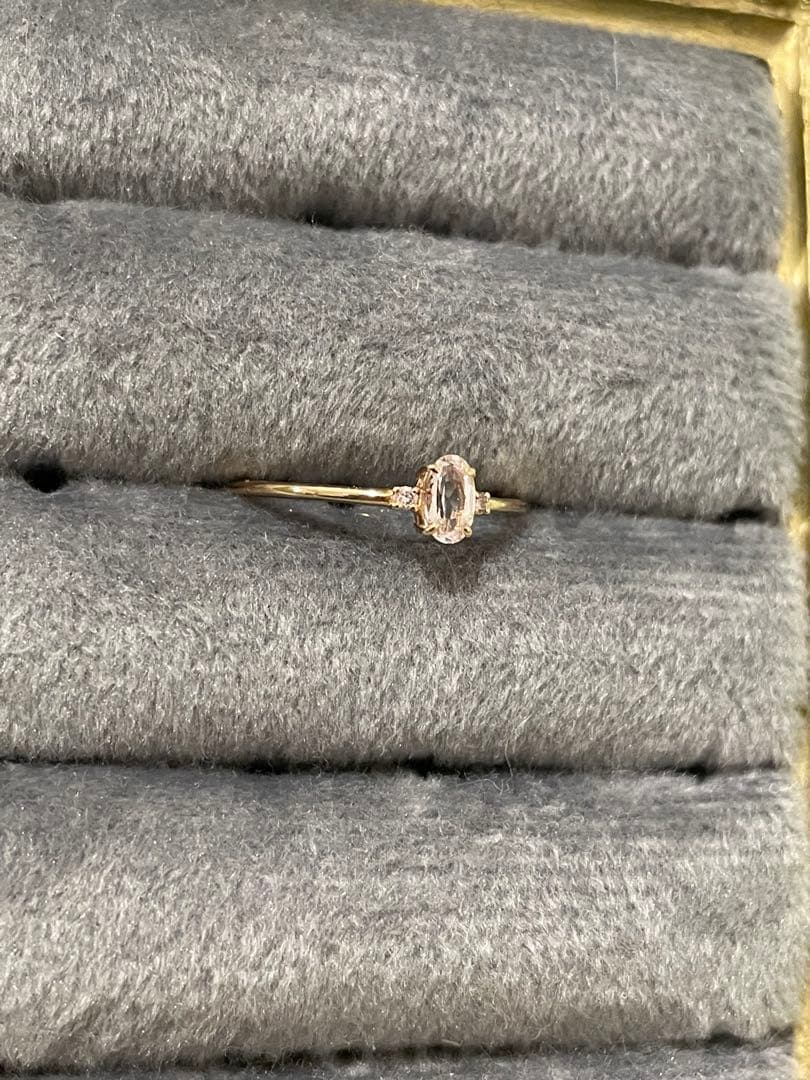 ナ*ノ様 モルガナイト リング 18金 ピンクゴールド