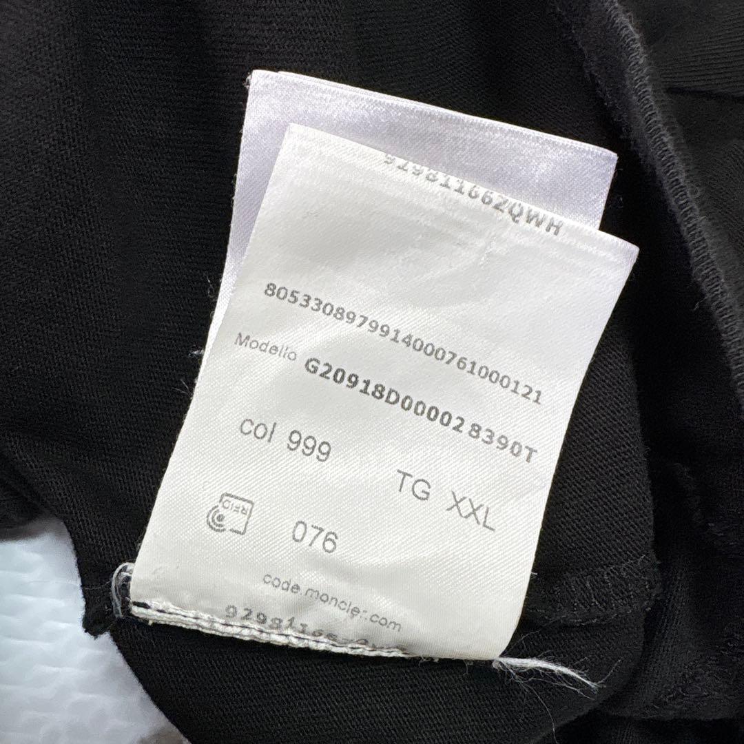 ✨大人気✨ MONCLER（モンクレール）黒 ロンT長袖カットソー胸ロゴXXL
