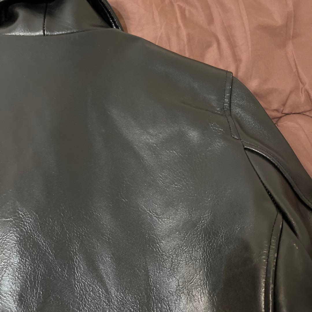 FORTIME ホースハイド 肉厚固 ブラック レザー ジャケット L