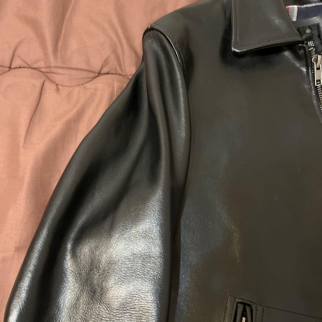 FORTIME ホースハイド 肉厚固 ブラック レザー ジャケット L